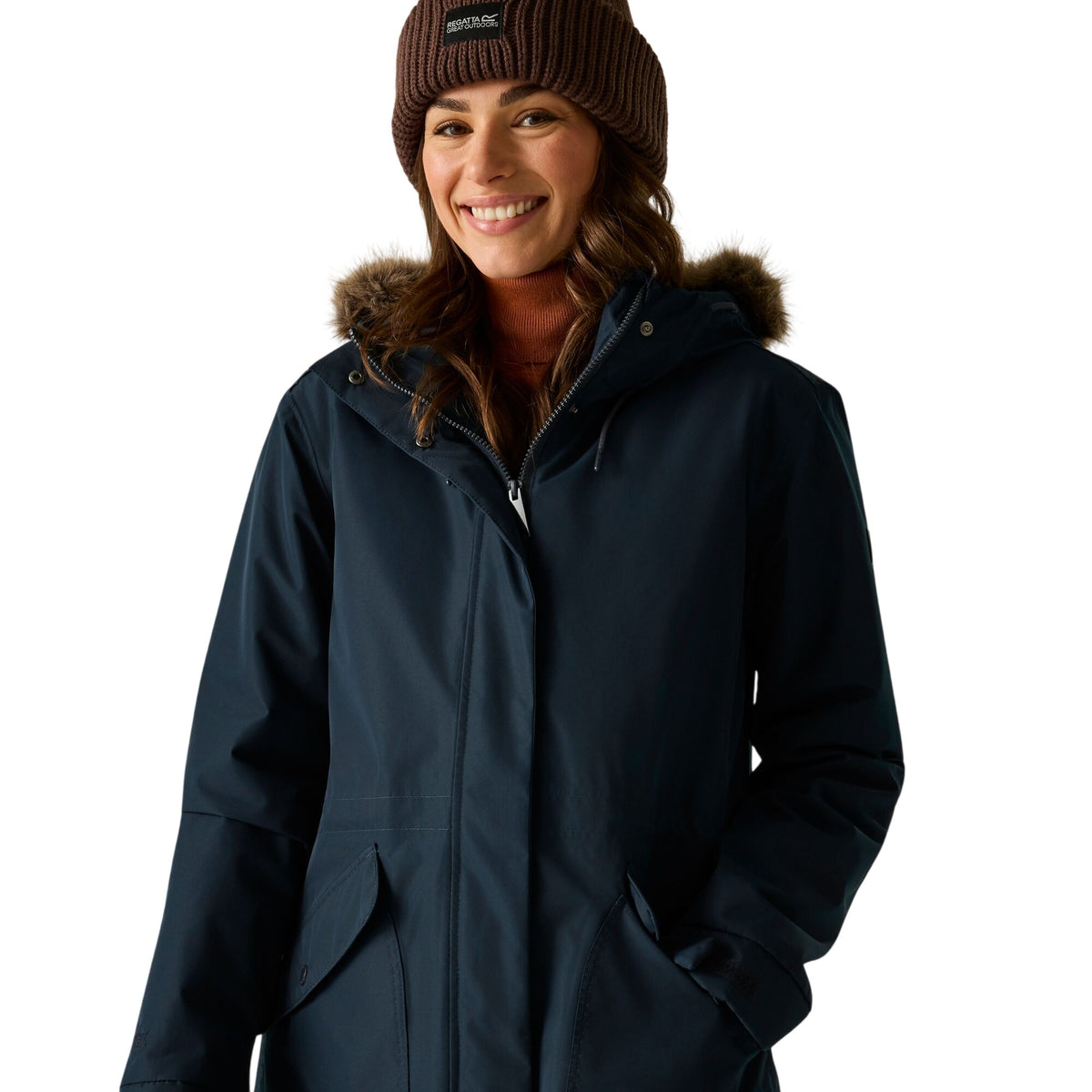 Navy - Lifestyle - Regatta Womens-Ladies Sophia Insulated Waterproof Jacket