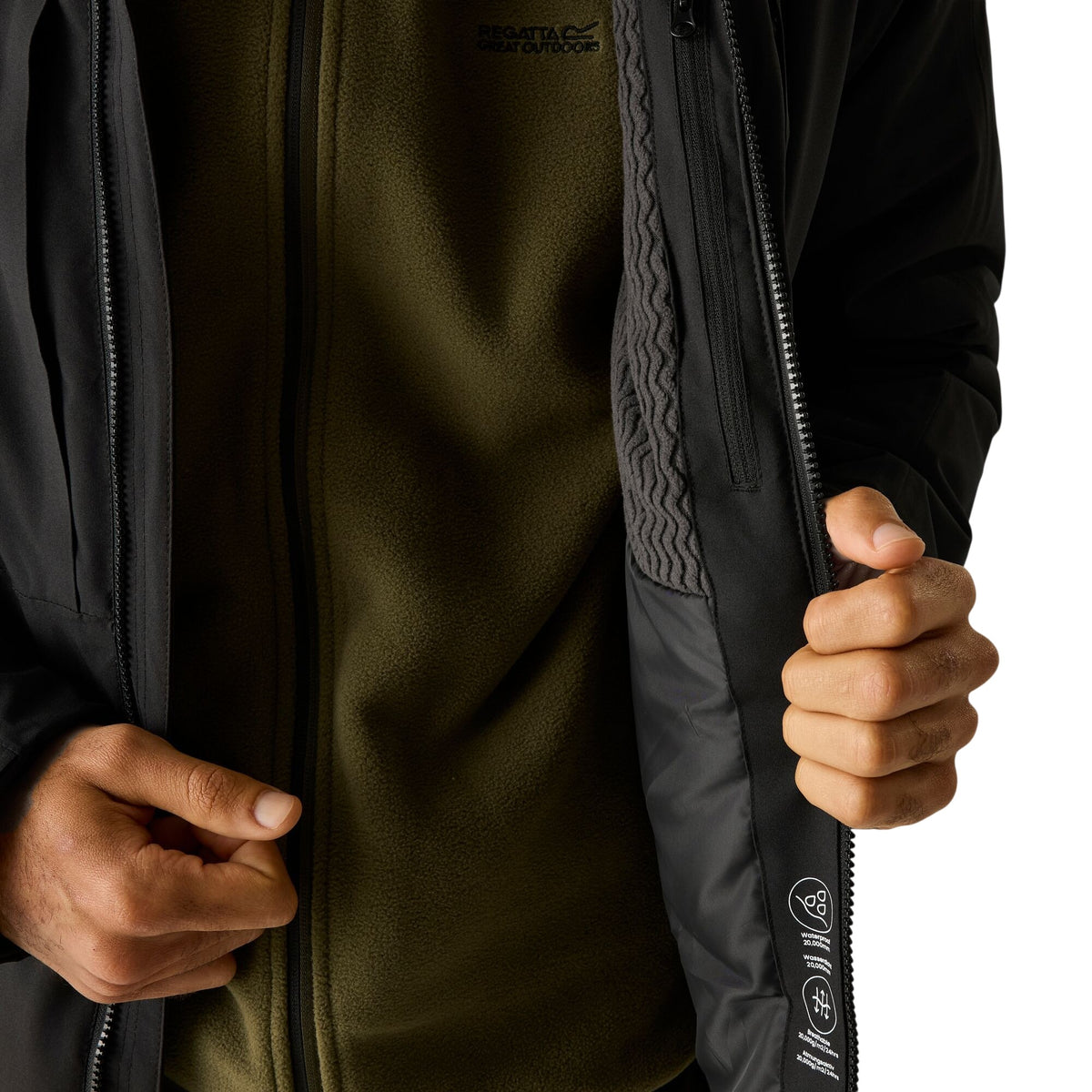 Black - Lifestyle - Regatta Mens Maltrek Insulated Waterproof Jacket