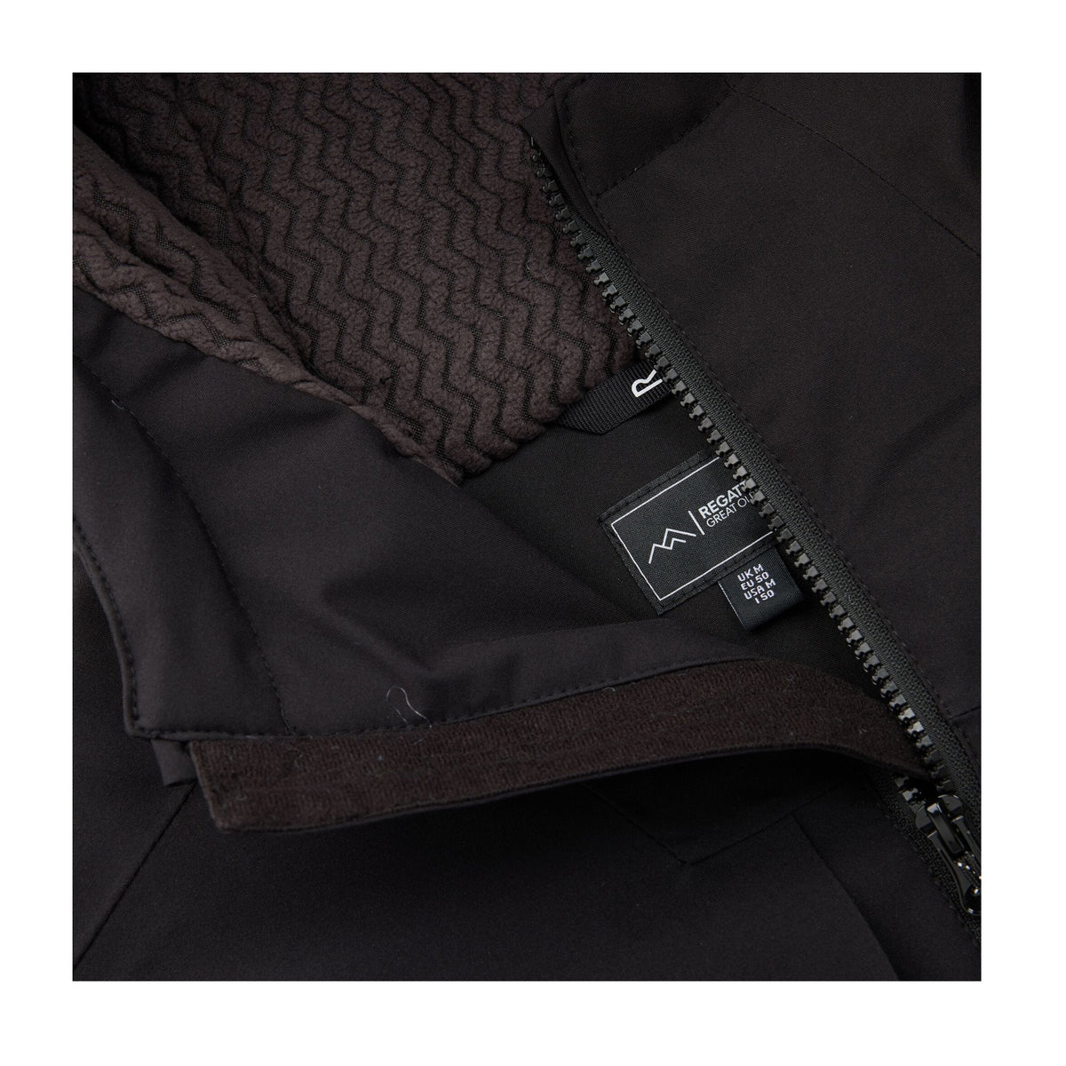 Black - Close up - Regatta Mens Maltrek Insulated Waterproof Jacket