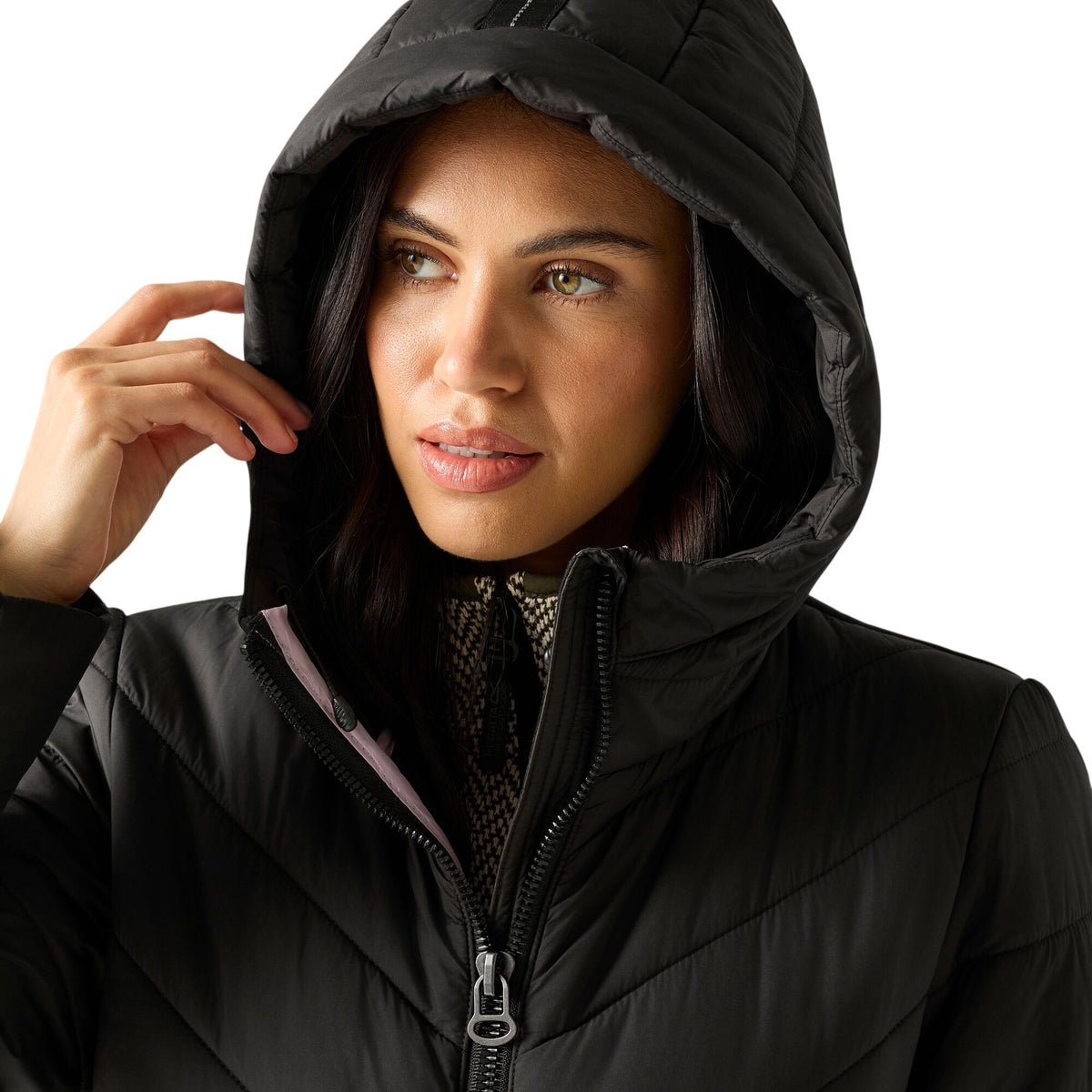 Black - Pack Shot - Regatta Womens-Ladies Adela Padded Jacket