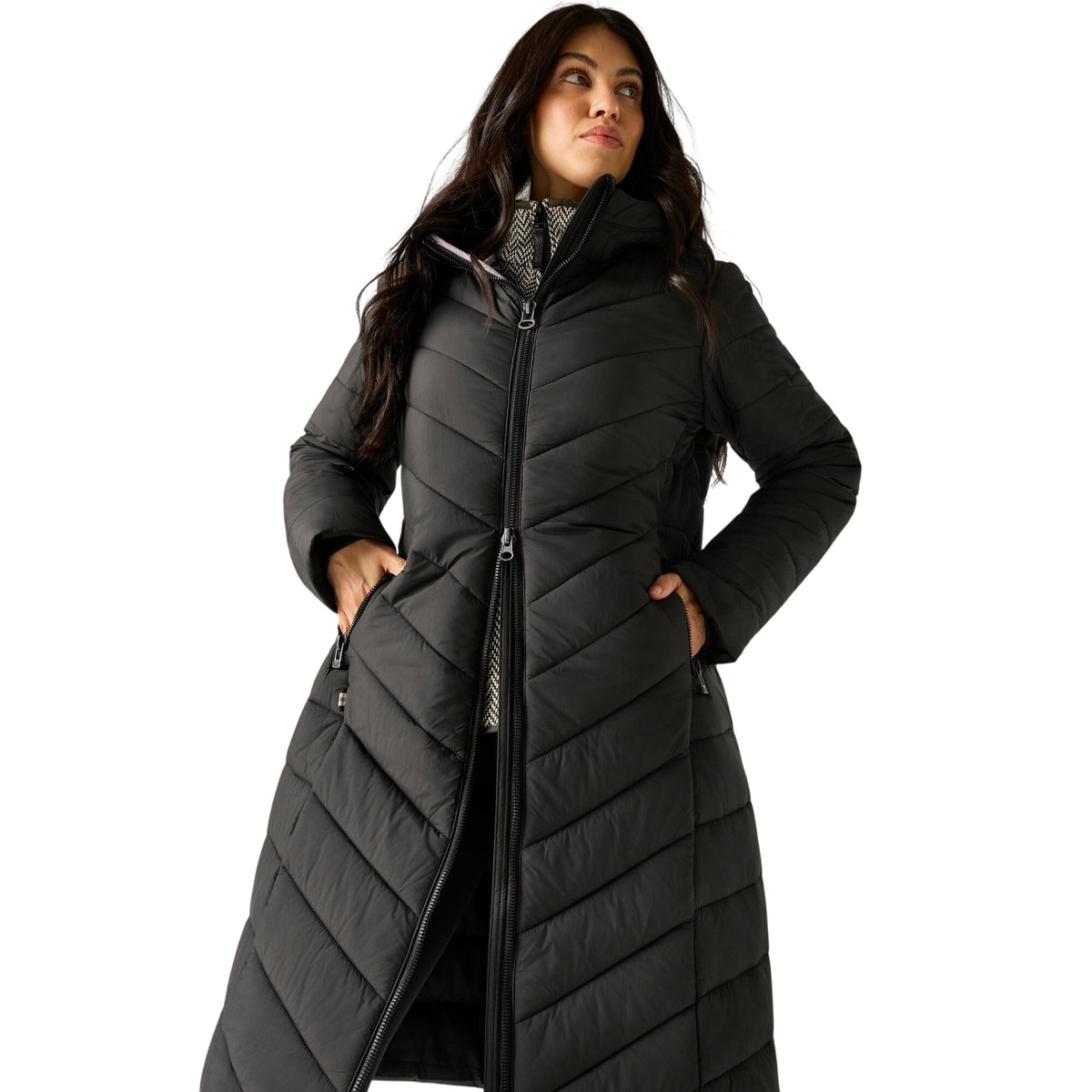 Black - Close up - Regatta Womens-Ladies Adela Padded Jacket