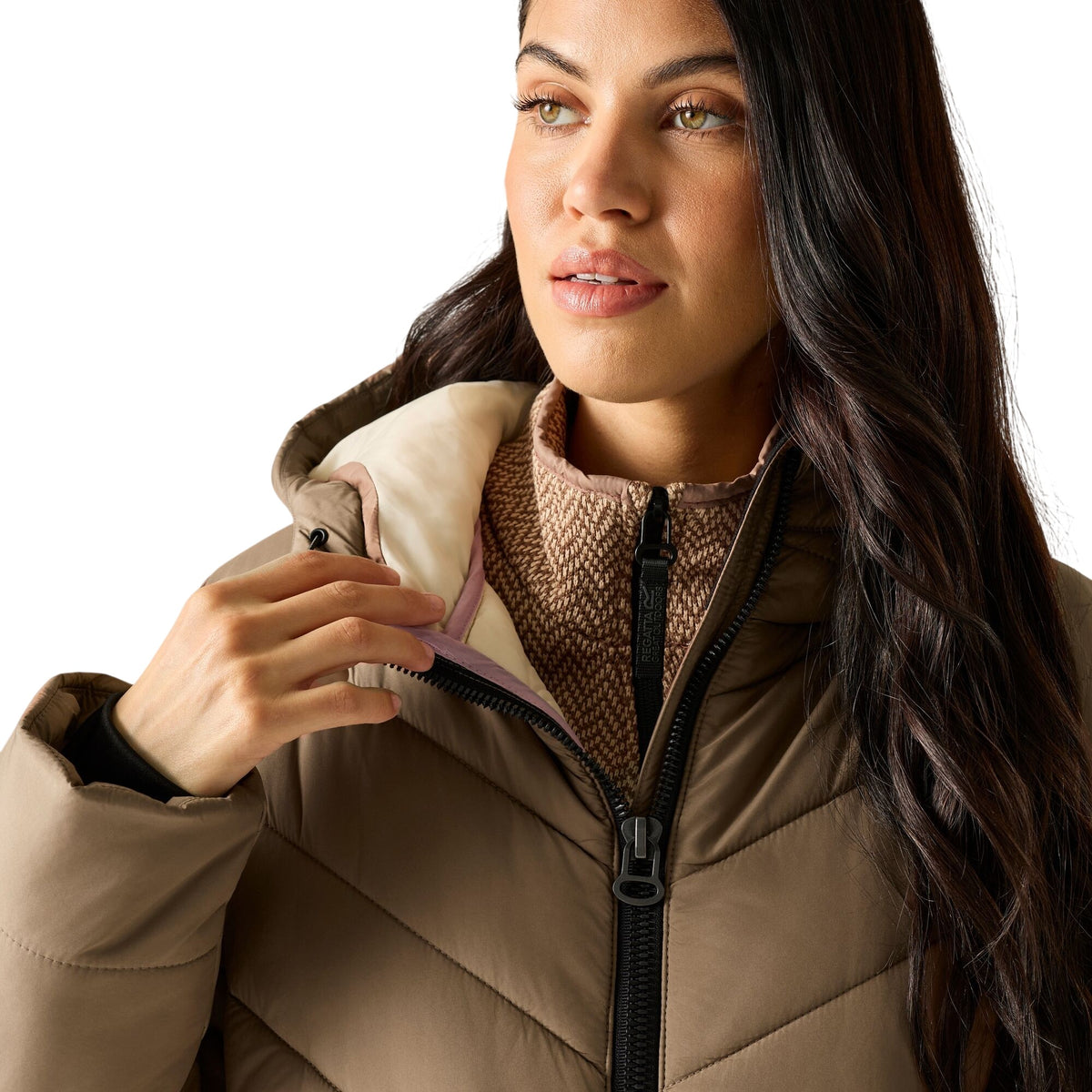 Mocha-Light Vanilla - Lifestyle - Regatta Womens-Ladies Adela Padded Jacket