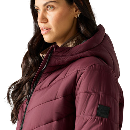 Burgundy - Close up - Regatta Womens-Ladies Adela Padded Jacket
