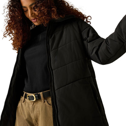 Black - Close up - Regatta Womens-Ladies Amelle Padded Jacket