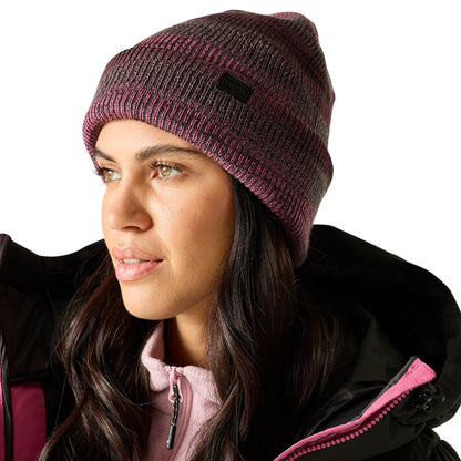 Black-Fig-Violet - Pack Shot - Regatta Reflective Rib Knit Beanie