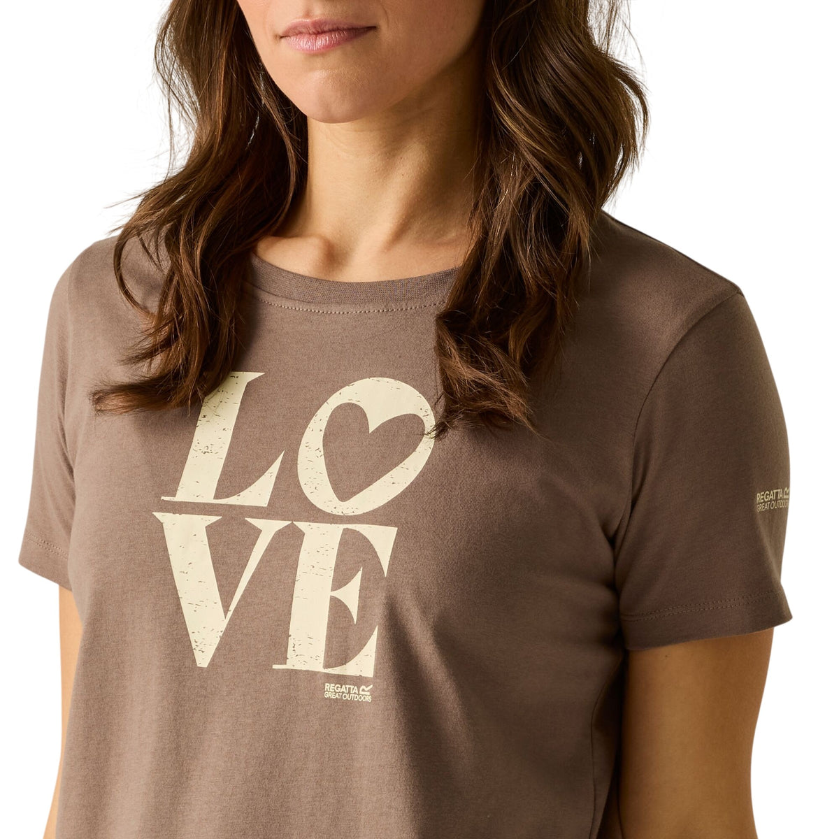Mocha - Pack Shot - Regatta Womens-Ladies Filandra VX Love T-Shirt