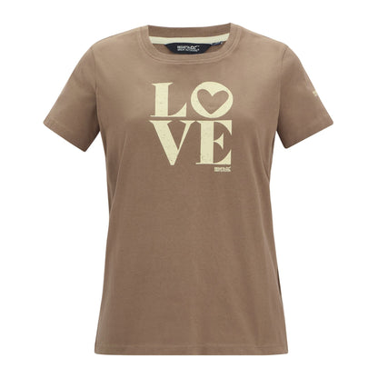 Mocha - Front - Regatta Womens-Ladies Filandra VX Love T-Shirt