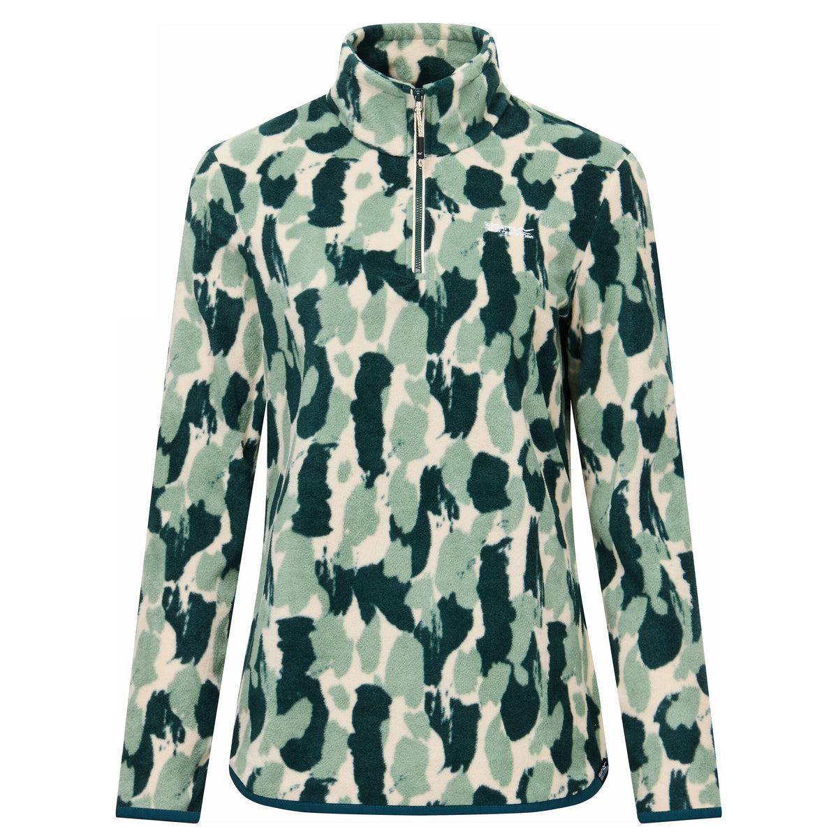 Deep Pine - Front - Regatta Womens-Ladies Margot Brush Stroke Quarter Zip Fleece Top