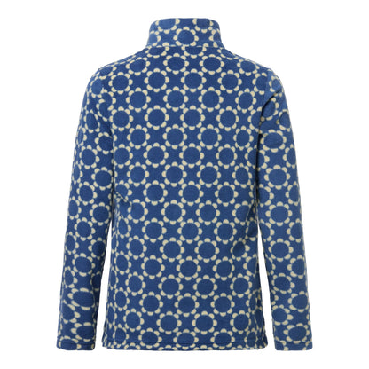 Blue - Back - Regatta Womens-Ladies Orla Kelly Daisy Hoop Quarter Zip Fleece Top