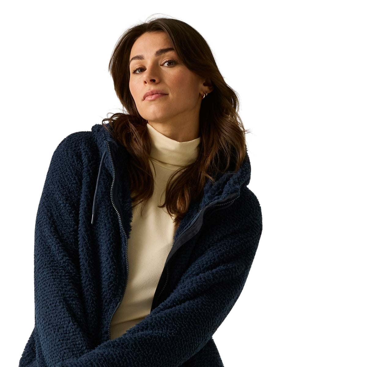 Navy - Pack Shot - Regatta Womens-Ladies Evelina Full Zip Fleece Jacket