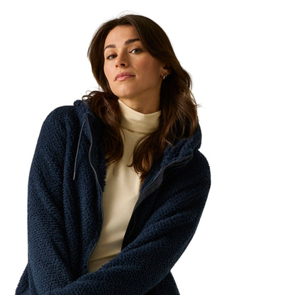 Navy - Pack Shot - Regatta Womens-Ladies Evelina Full Zip Fleece Jacket