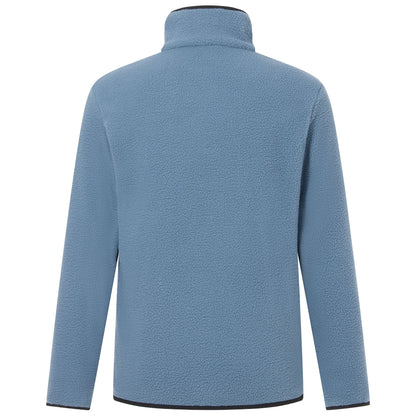 Grey Mirage-Black - Back - Regatta Mens Frankie Borg Quarter Zip Fleece Jacket