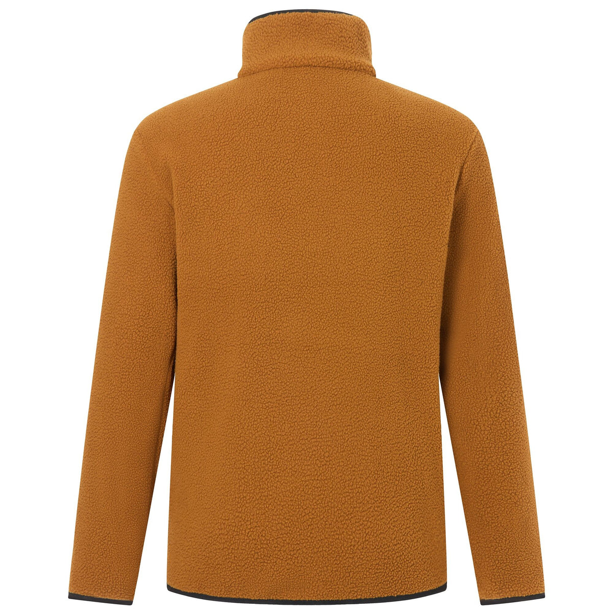 Rich Tan-Black - Back - Regatta Mens Frankie Borg Quarter Zip Fleece Jacket