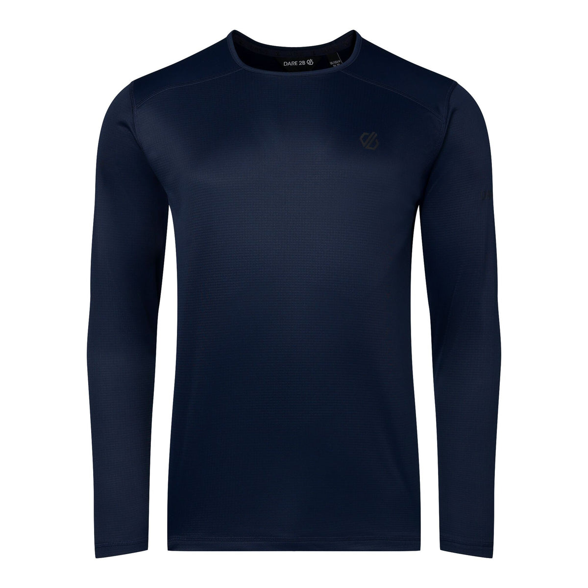 Navy - Front - Dare 2B Mens Ventura Grid Crew Neck Fleece Top