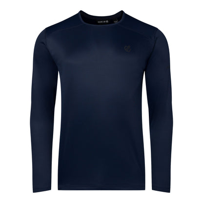 Navy - Front - Dare 2B Mens Ventura Grid Crew Neck Fleece Top