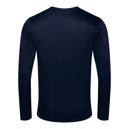 Navy - Back - Dare 2B Mens Ventura Grid Crew Neck Fleece Top