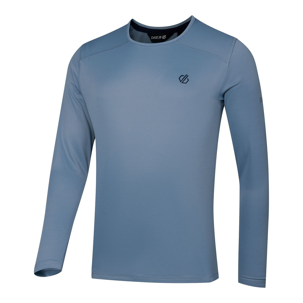 Dusky Blue - Side - Dare 2B Mens Ventura Grid Crew Neck Fleece Top