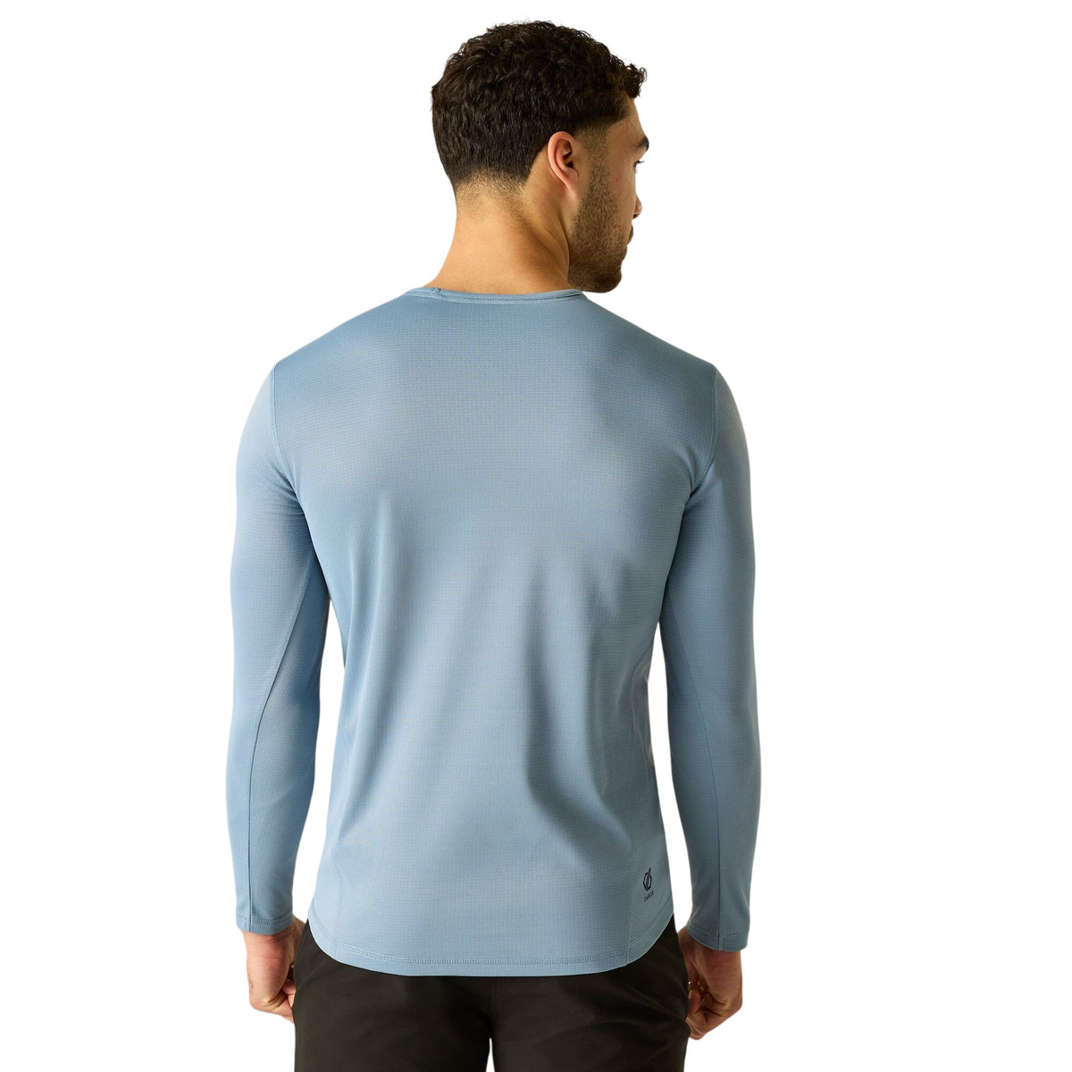Dusky Blue - Pack Shot - Dare 2B Mens Ventura Grid Crew Neck Fleece Top