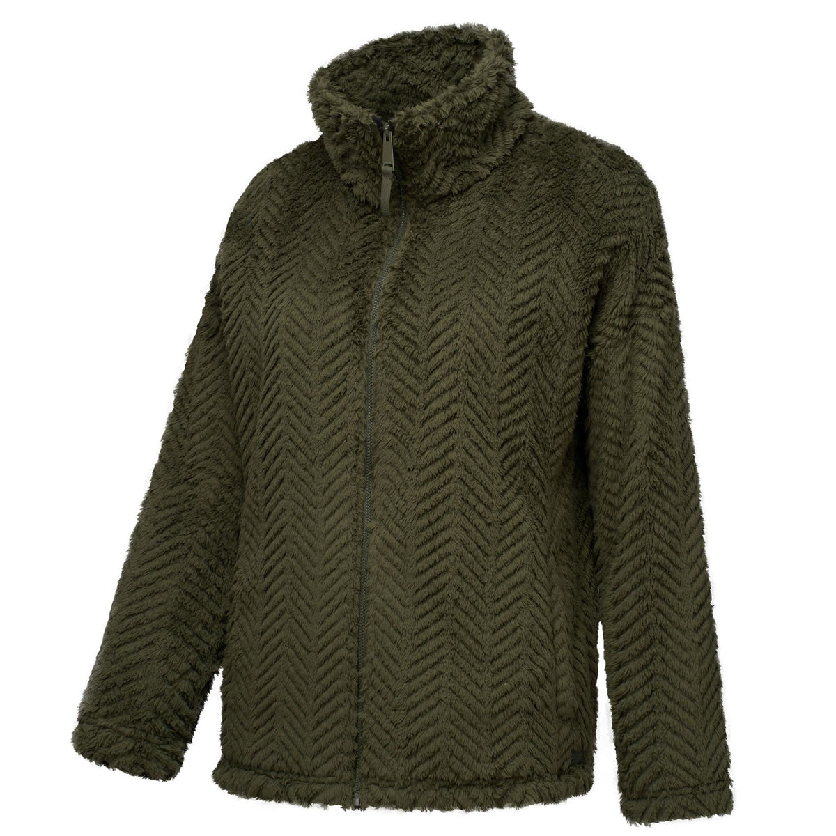 Dark Khaki - Side - Regatta Womens-Ladies Ayana Full Zip Fleece Jacket