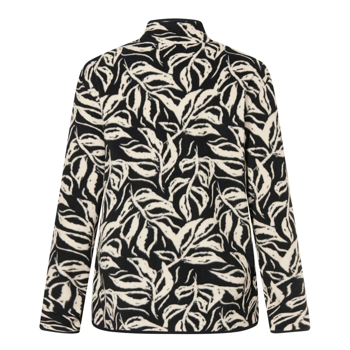 Black-White - Back - Regatta Womens-Ladies Frankie Leaf Print Full Zip Fleece Jacket