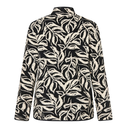Black-White - Back - Regatta Womens-Ladies Frankie Leaf Print Full Zip Fleece Jacket
