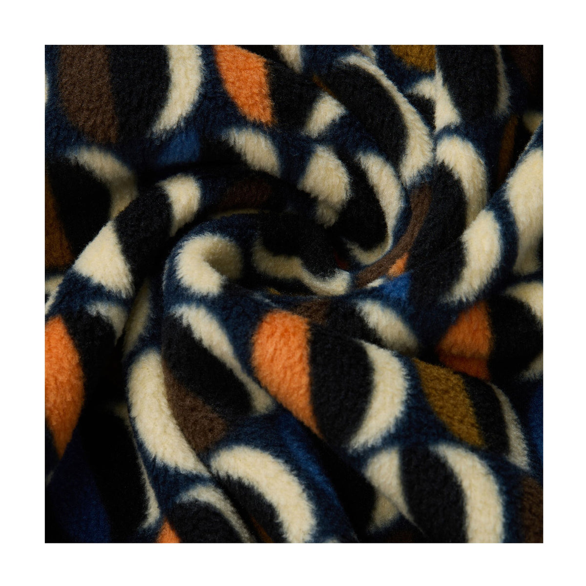 Navy-Multicoloured - Pack Shot - Regatta Womens-Ladies Orla Kiely Oval Half Zip Fleece Top
