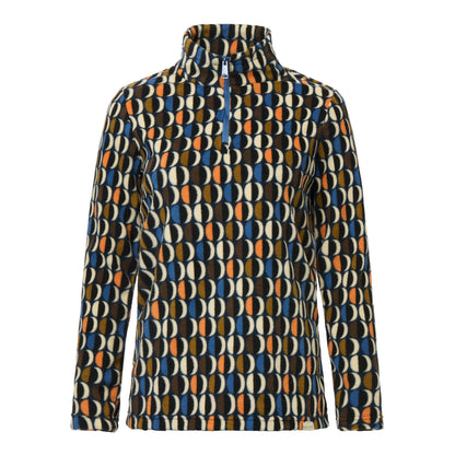Navy-Multicoloured - Front - Regatta Womens-Ladies Orla Kiely Oval Half Zip Fleece Top