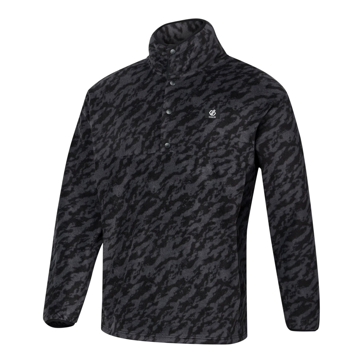 Black - Side - Dare 2B Mens Marble Quarter Zip Fleece Top