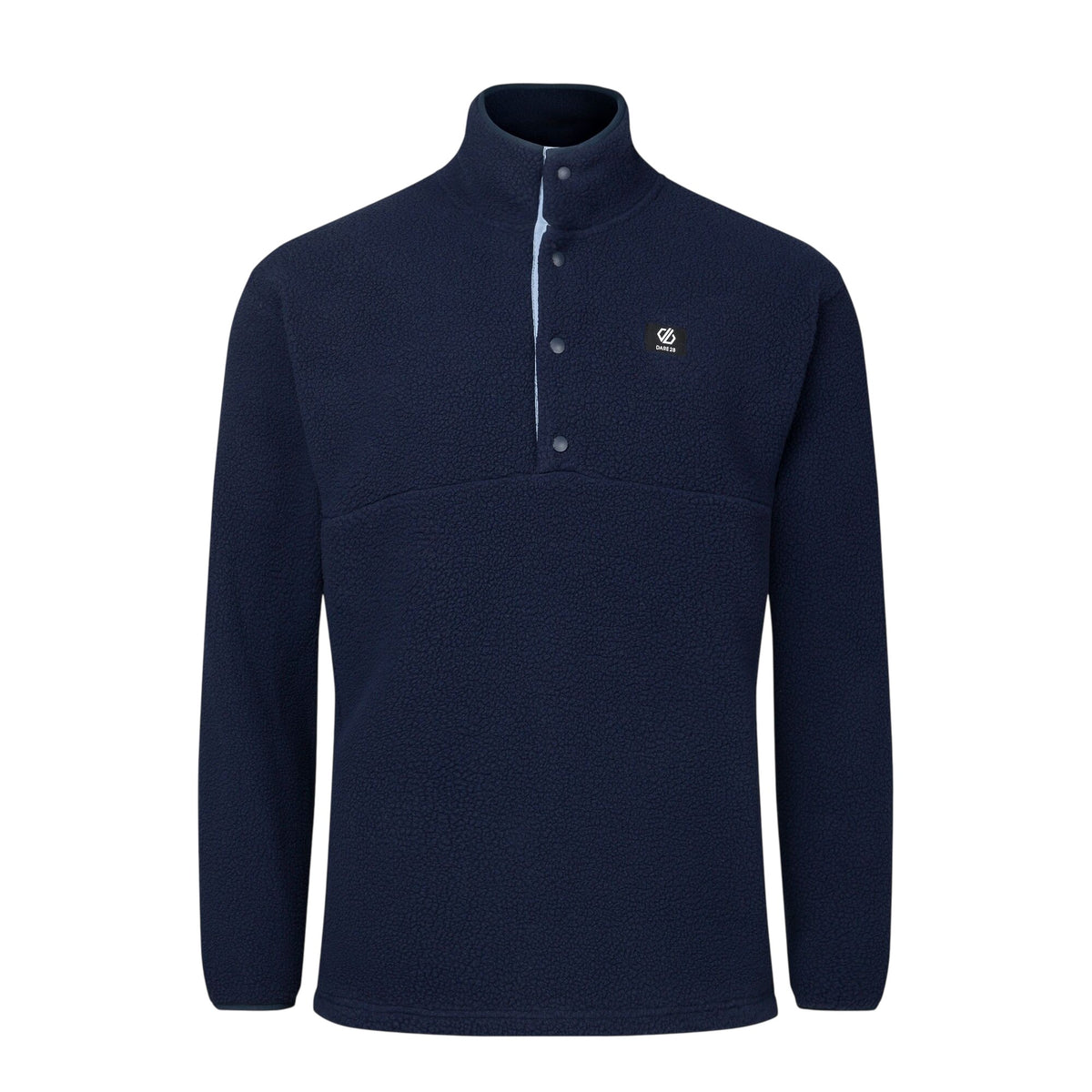 Navy - Front - Dare 2B Mens Twin Tip Snap Fleece Top