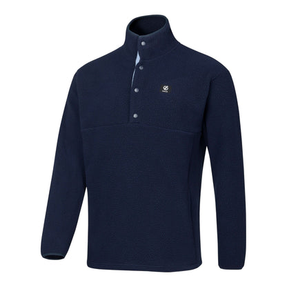 Navy - Side - Dare 2B Mens Twin Tip Snap Fleece Top