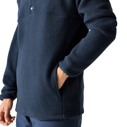 Navy - Close up - Dare 2B Mens Twin Tip Snap Fleece Top