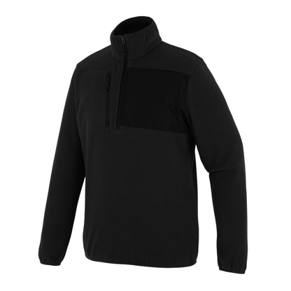 Black - Side - Regatta Mens Active Microfleece Quarter Zip Fleece Top