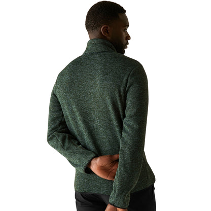 Dark Forest Green - Back - Regatta Mens Newhill Half Zip Fleece Top