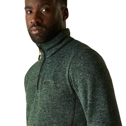 Dark Forest Green - Lifestyle - Regatta Mens Newhill Half Zip Fleece Top
