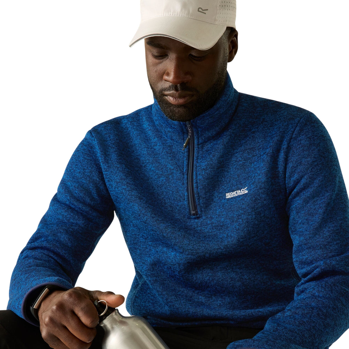 Aviator Blue - Pack Shot - Regatta Mens Newhill Half Zip Fleece Top