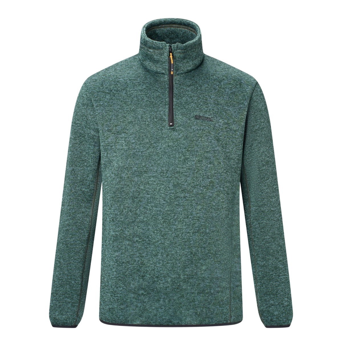 Dark Forest Green - Front - Regatta Mens Newhill Half Zip Fleece Top