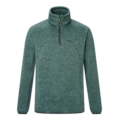 Dark Forest Green - Front - Regatta Mens Newhill Half Zip Fleece Top