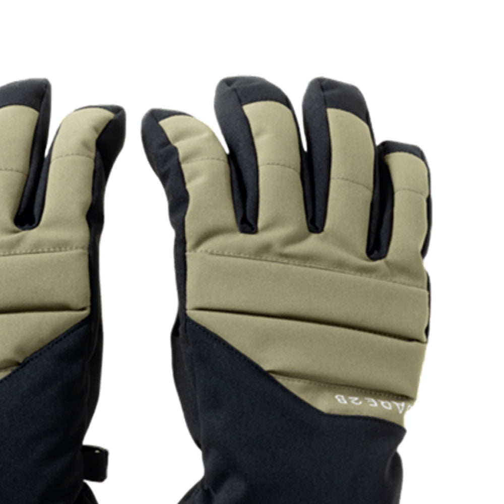 Martini Olive - Side - Dare 2B Childrens-Kids Freeride Logo Ski Gloves