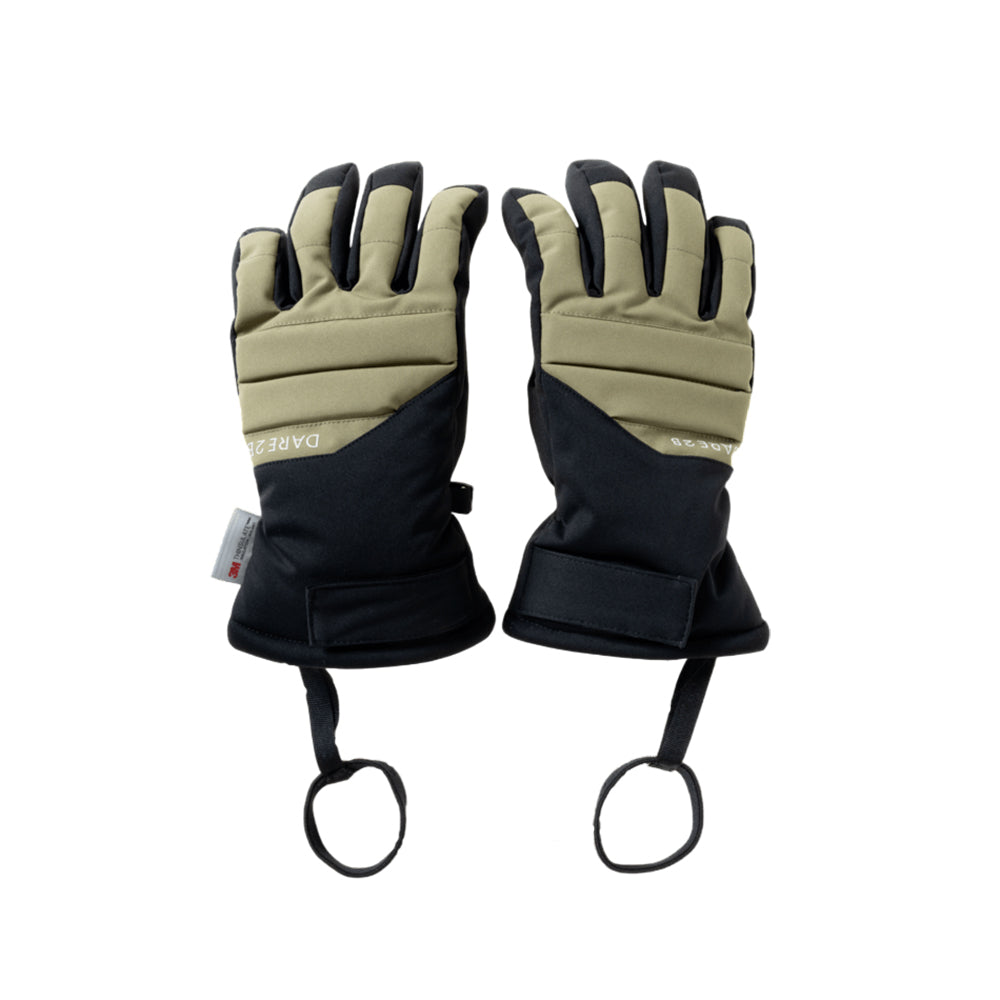 Martini Olive - Front - Dare 2B Childrens-Kids Freeride Logo Ski Gloves