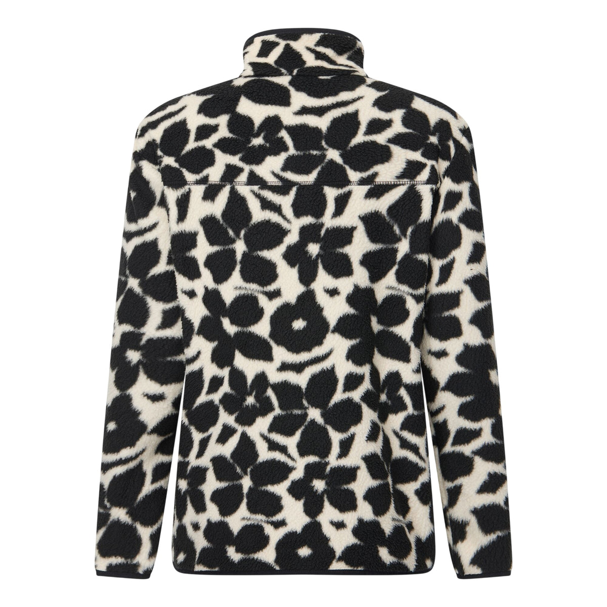 Monochrome-Shadow - Back - Regatta Womens-Ladies Frankie Floral Borg Full Zip Fleece Jacket