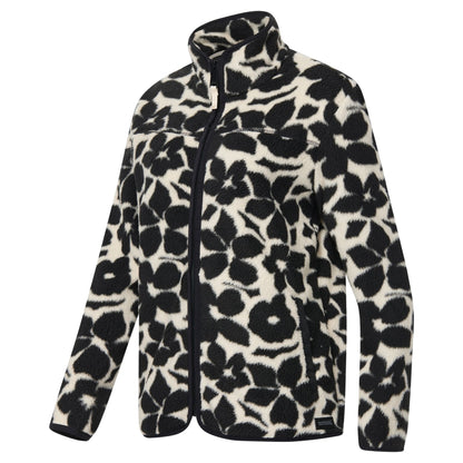 Monochrome-Shadow - Side - Regatta Womens-Ladies Frankie Floral Borg Full Zip Fleece Jacket