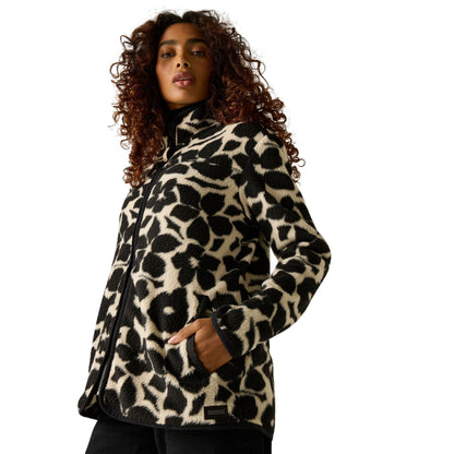 Monochrome-Shadow - Lifestyle - Regatta Womens-Ladies Frankie Floral Borg Full Zip Fleece Jacket