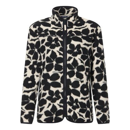 Monochrome-Shadow - Front - Regatta Womens-Ladies Frankie Floral Borg Full Zip Fleece Jacket