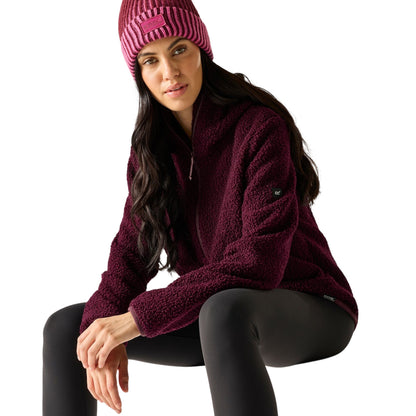 Fig - Close up - Regatta Womens-Ladies Elindra Water Repellent Half Zip Fleece