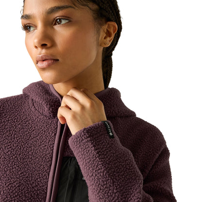 Huckleberry - Close up - Dare 2B Womens-Ladies Firn Borg Hooded Fleece