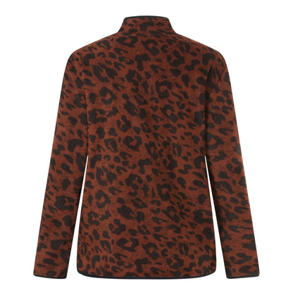 Dark - Back - Regatta Womens-Ladies Frankie Leopard Full Zip Fleece Jacket