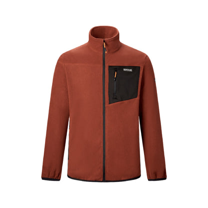 Burnt Henna-Black - Front - Regatta Mens Eadle Logo Full Zip Fleece