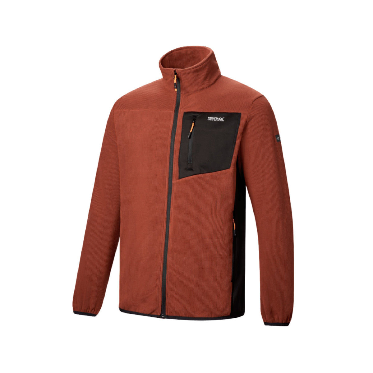 Burnt Henna-Black - Side - Regatta Mens Eadle Logo Full Zip Fleece