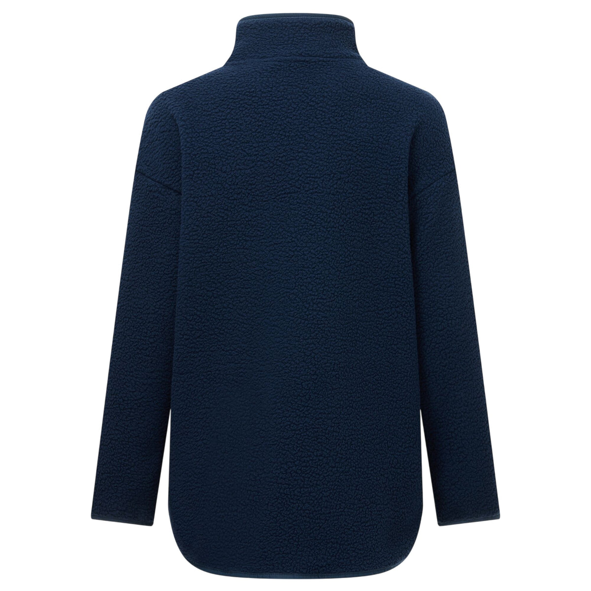 Navy - Back - Regatta Womens-Ladies Frankie Borg Half Zip Longline Fleece Top