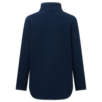 Navy - Back - Regatta Womens-Ladies Frankie Borg Half Zip Longline Fleece Top